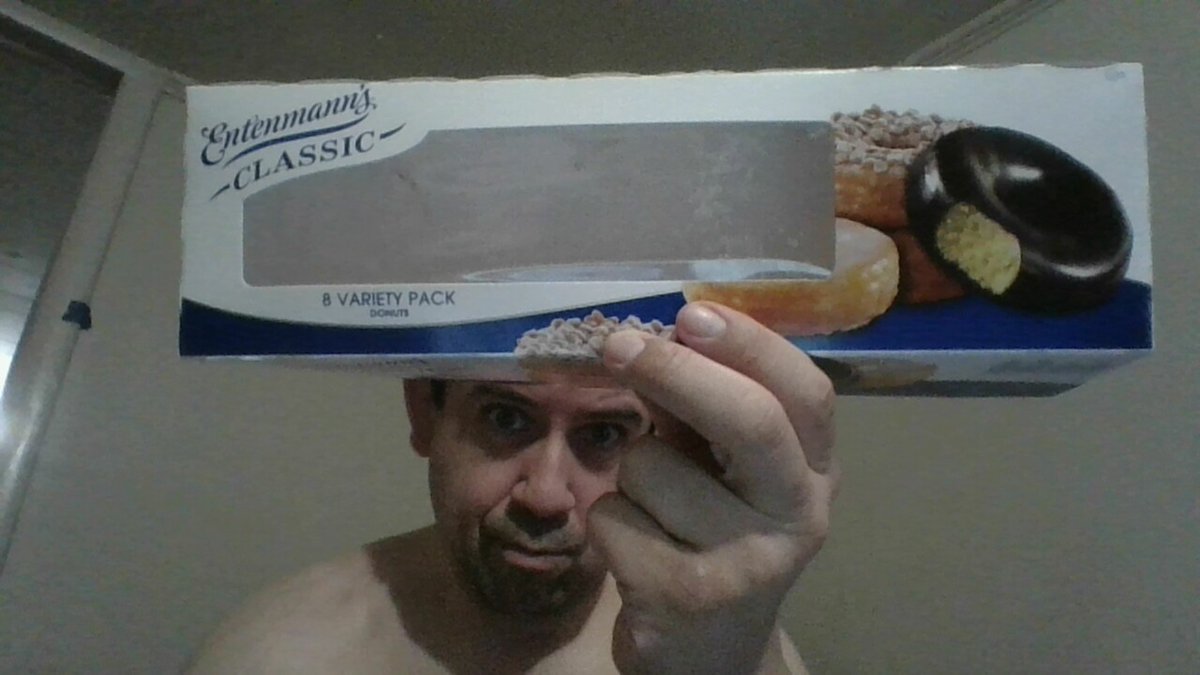 todays bonus snack is a whole box of 8 #entenmanns #varietypack #donuts #snack #snacks #obese #big #fat #man