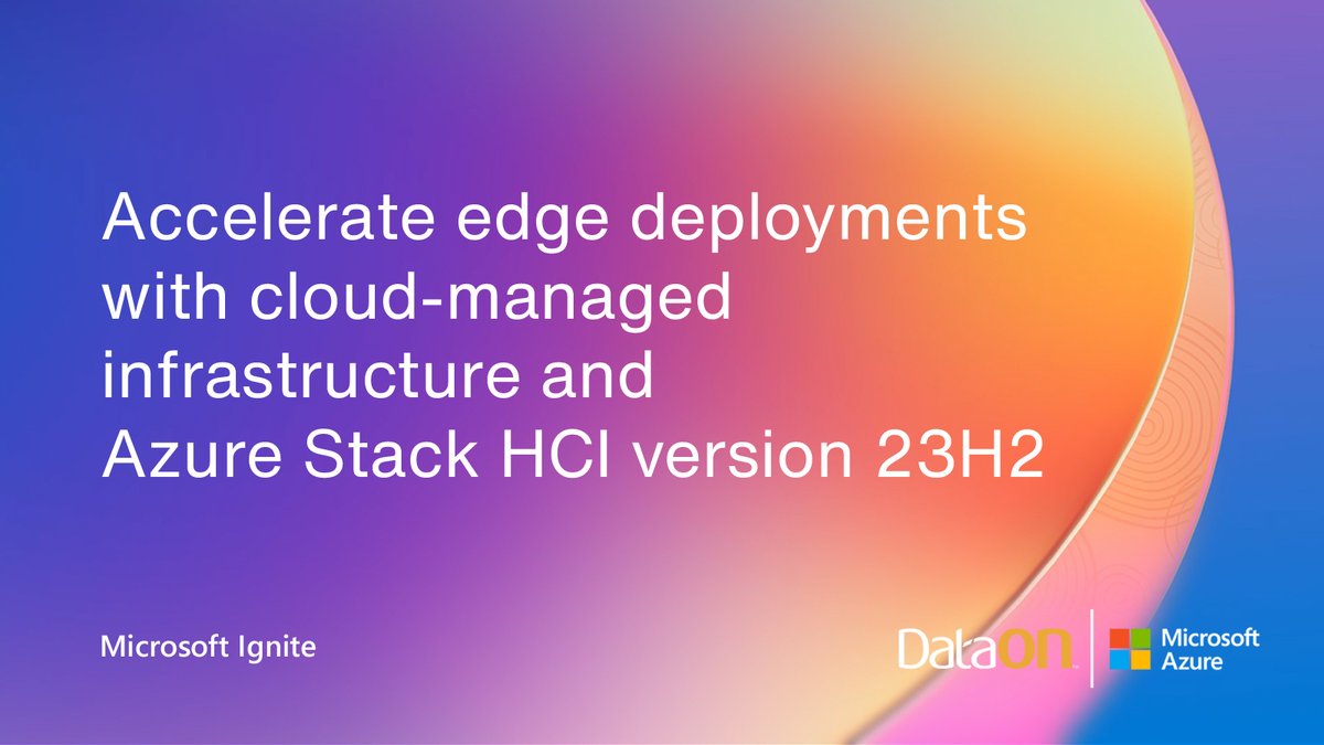 Introducing #AzureStackHCI version 23H2, Microsoft's biggest update in years. Packed with innovation and easier than ever to deploy and manage from the cloud. Learn more and watch a demo. #hybridcloud bit.ly/3MVn1SX