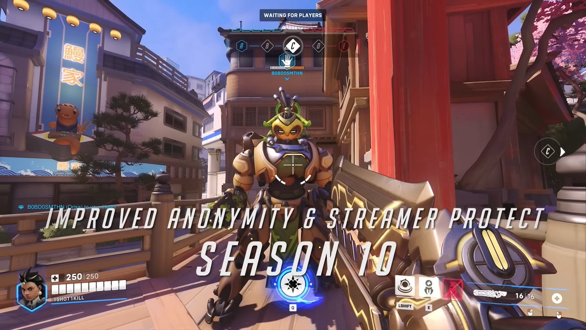 Improved Anonymity & Streamer Mode in #Overwatch2 🕵️

Your name will now appear as one of many randomly generated names, from Krusher99 to GarlicBread and other fun references to the Overwatch community!