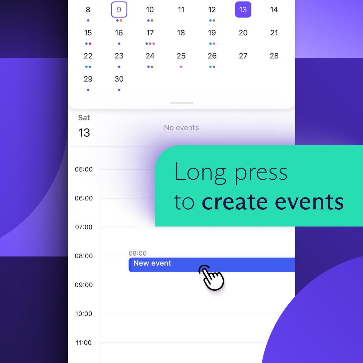 🗓️ We have a new feature for you this week on #ProtonCalendar for #iOS. You can now create events by long-pressing on an empty slot in your calendar on day and week views. 📱Download the app and let us know what you think: apps.apple.com/app/proton-cal…