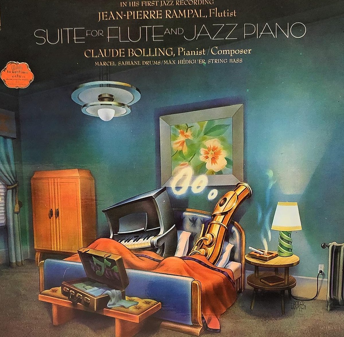 TimothyGWeir's tweet photo. Remember the Suite? @LauraClassical playing Jean-Pierre Rampal today made me think of 1970s musical phenomenon Claude #Bolling (1930-2020). Turns out this is his birthday. He's best known for the 1975 crossover album “Suite for Flute & Jazz Piano" with Rampal, a catchy hit. https://t.co/lYYOQQ7e8v