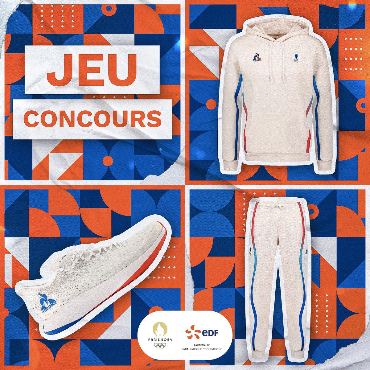 🎁 JEU CONCOURS 🎁

Envie d'impressionner tout le monde lors de vos prochaines activités sportives ? Participez dès maintenant et tentez de remporter ✨ 𝒖𝒏𝒆 𝒕𝒆𝒏𝒖𝒆 𝒄𝒐𝒎𝒑𝒍𝒆̀𝒕𝒆 𝑳𝒆 𝑪𝒐𝒒 𝑺𝒑𝒐𝒓𝒕𝒊𝒇 ✨ 

Pour participer :
✅ Follow @energiedusport
✅ RT ce tweet
