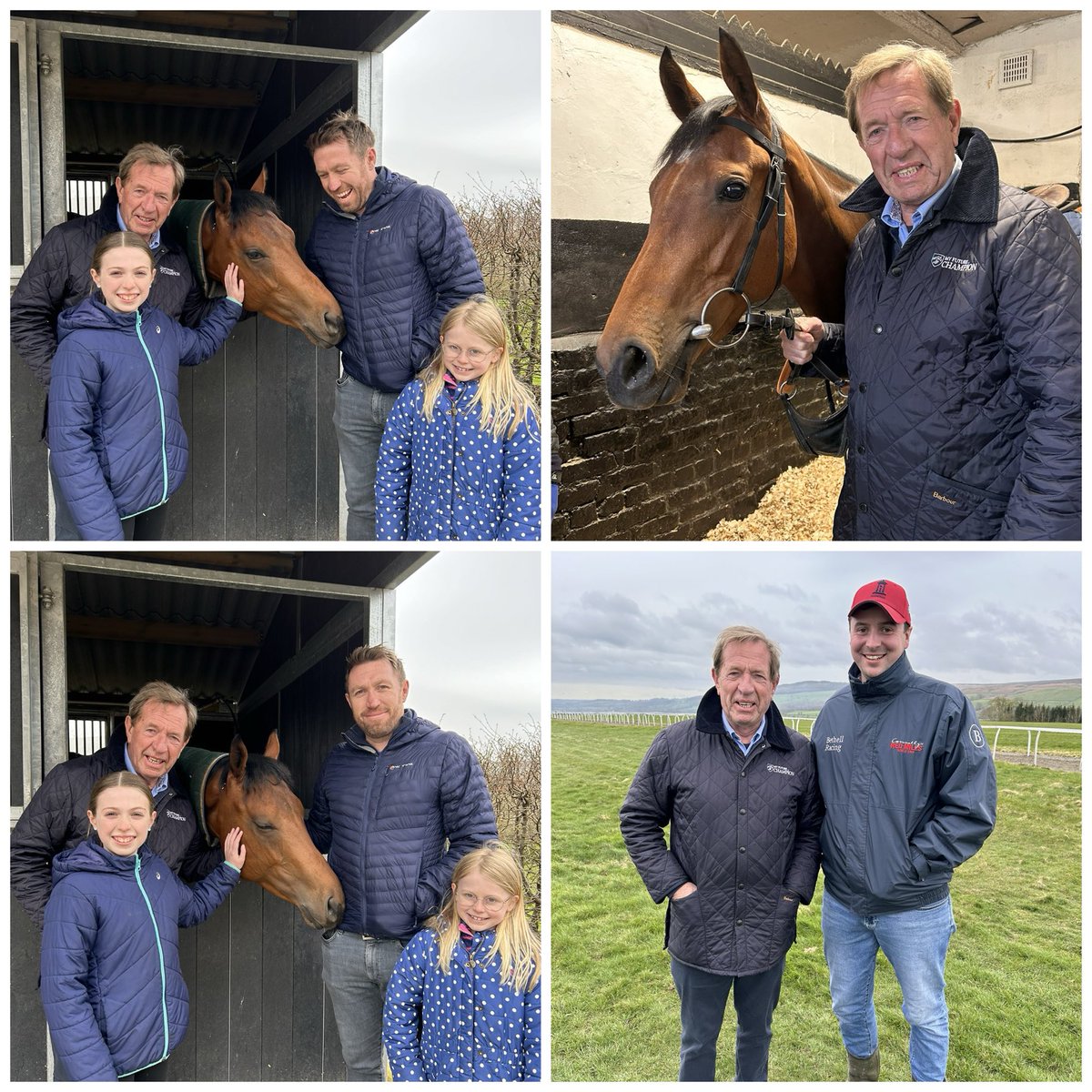 A great morning with my son ⁦@jimthompson25⁩ & granddaughters at @ebethellracing catching up on the progress of our 2 two-year-olds: HELLO HOTTIE and COUNTING CARDS. Both by Darley’s TERRITORIES who also sired Ed’s Group 1 stable-star: REGIONAL #myfuturechampion