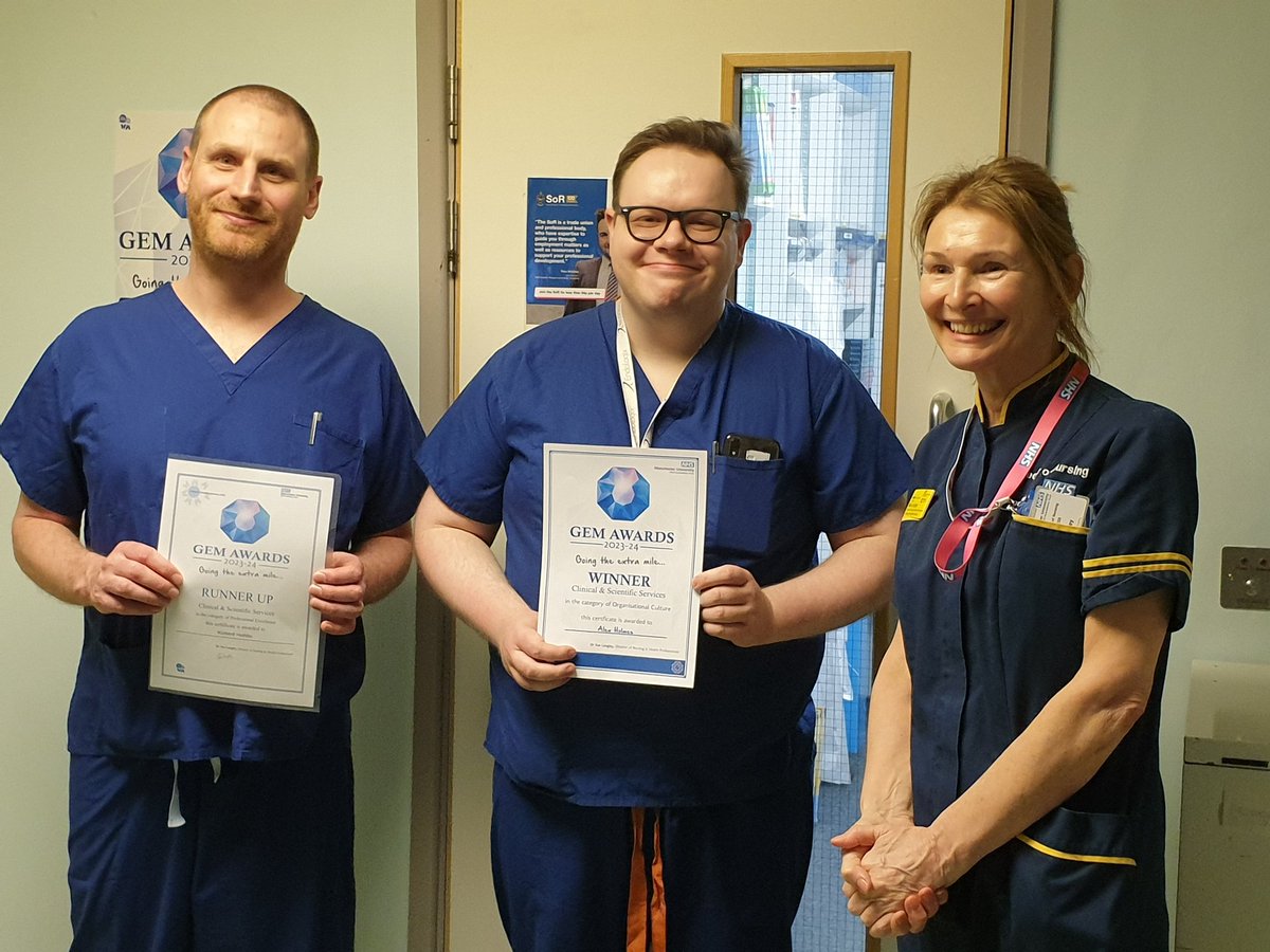 Bravo to Richard and Alex, radiographers, for Going the Extra Mile in team leadership and staff support @MFT_CSS @MFT_Imaging @MFTnhs