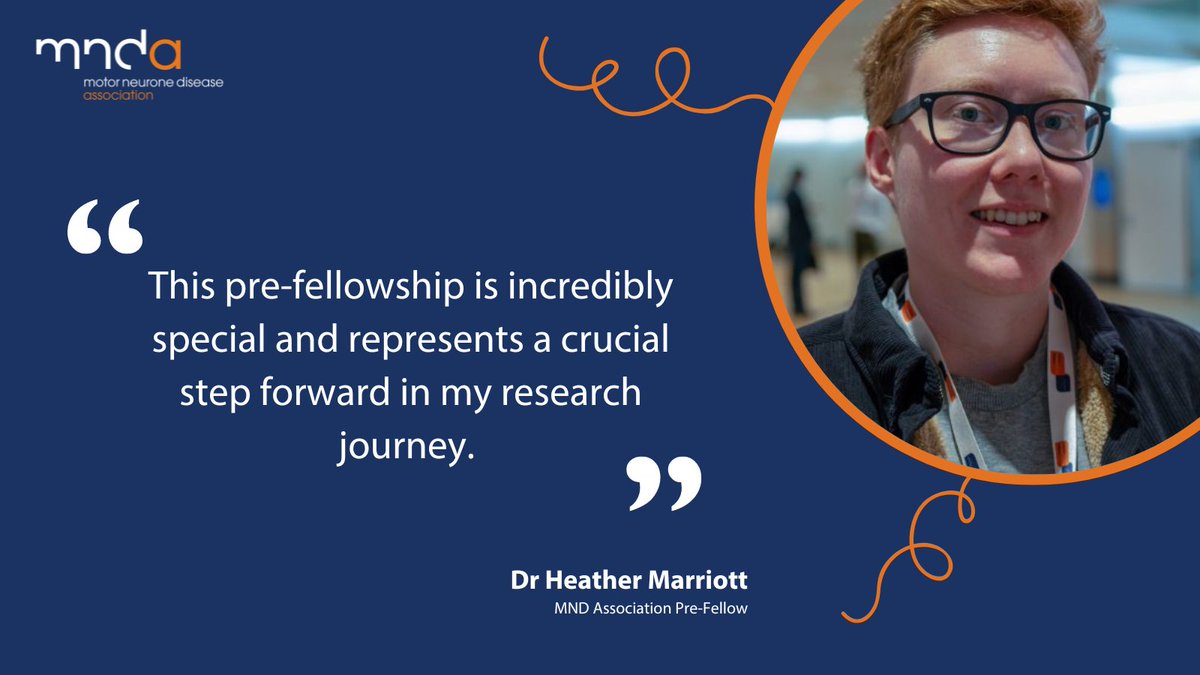 Introducing the latest #MND Pre-Fellow… @HevMarriott! 👋 Heather joins 2 other researchers as part of our new Pre-Fellowship scheme, which is administered by @mndscotland. The scheme aims to develop the future MND research leaders. Learn more: mndassociation.org/media/latest-n…