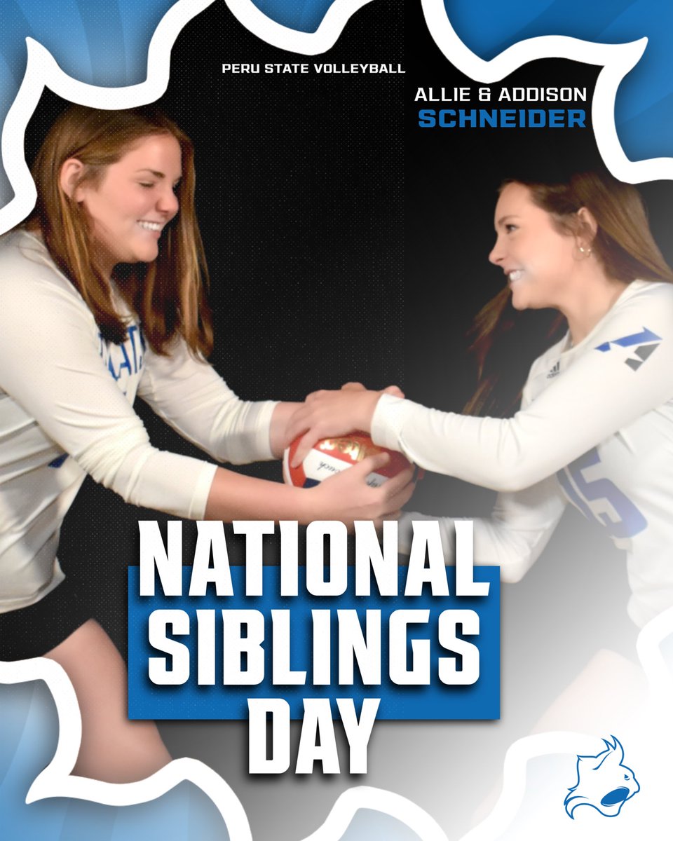 HAPPY NATIONAL SIBLINGS DAY! 🐾💙🏐 
#pscvball | #ClawsOut | #AsONE | #LOVE | #COMPETE | #GoBobcats