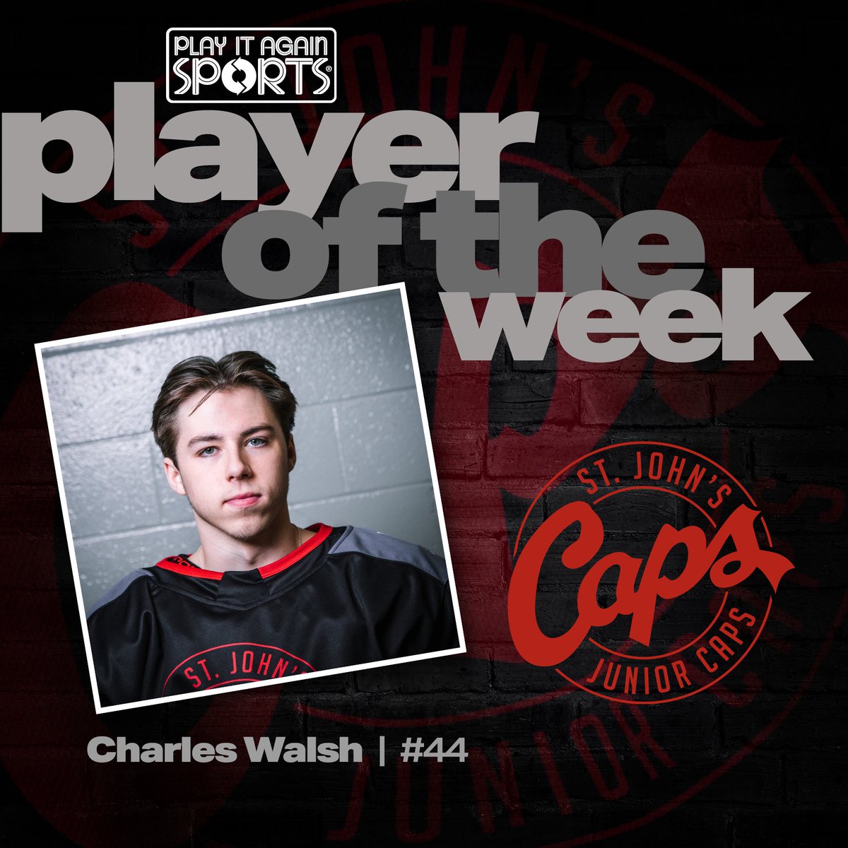 Meet our Play It Again Sports Junior Caps Player of the Week, Charles Walsh! With a goal and an assist in our last game, combined with his strong defensive play, Charles played a key role in our success this week. Congrats, Charles! #playeroftheweek