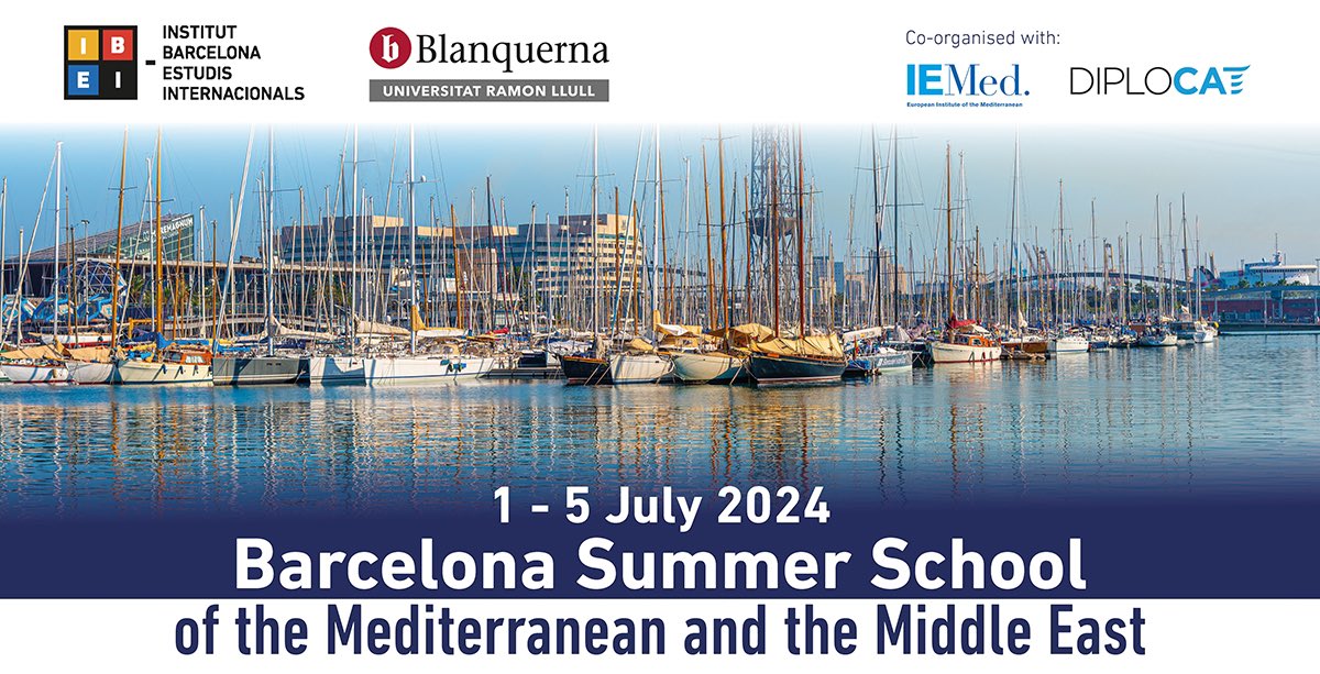 We are once again collaborating with @IBEI @BlanquernaFCRI and @CataloniaPD on this initiative offering interactive courses on the politics and international relations of the Mediterranean and the Middle East. 👉🏻 ibei.org/en/fees-and-sc…