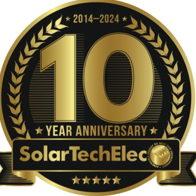 SolarTechElec1's tweet image. Celebrating 10 Years in Business in the sunshine state 🇺🇸🌞#Solarcompany #NewProfilePic #solartechelec