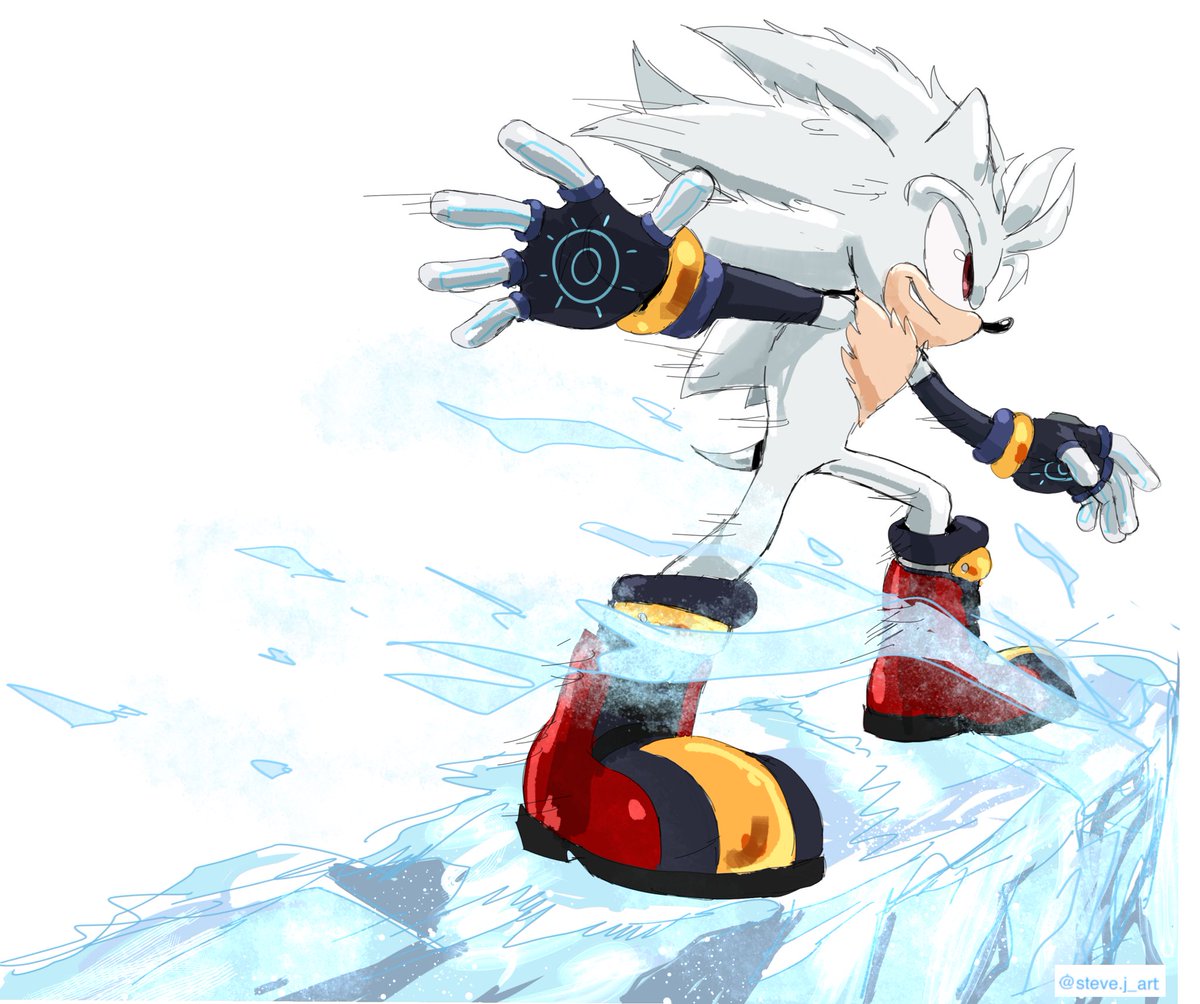 Steve_J_art's tweet photo. This pose was really fun to do. #sonic #sonicthehdgehog #sonicfanart #snow #sonicoc #ice #icepowers #sonicidw https://t.co/Y30Fha6cC5