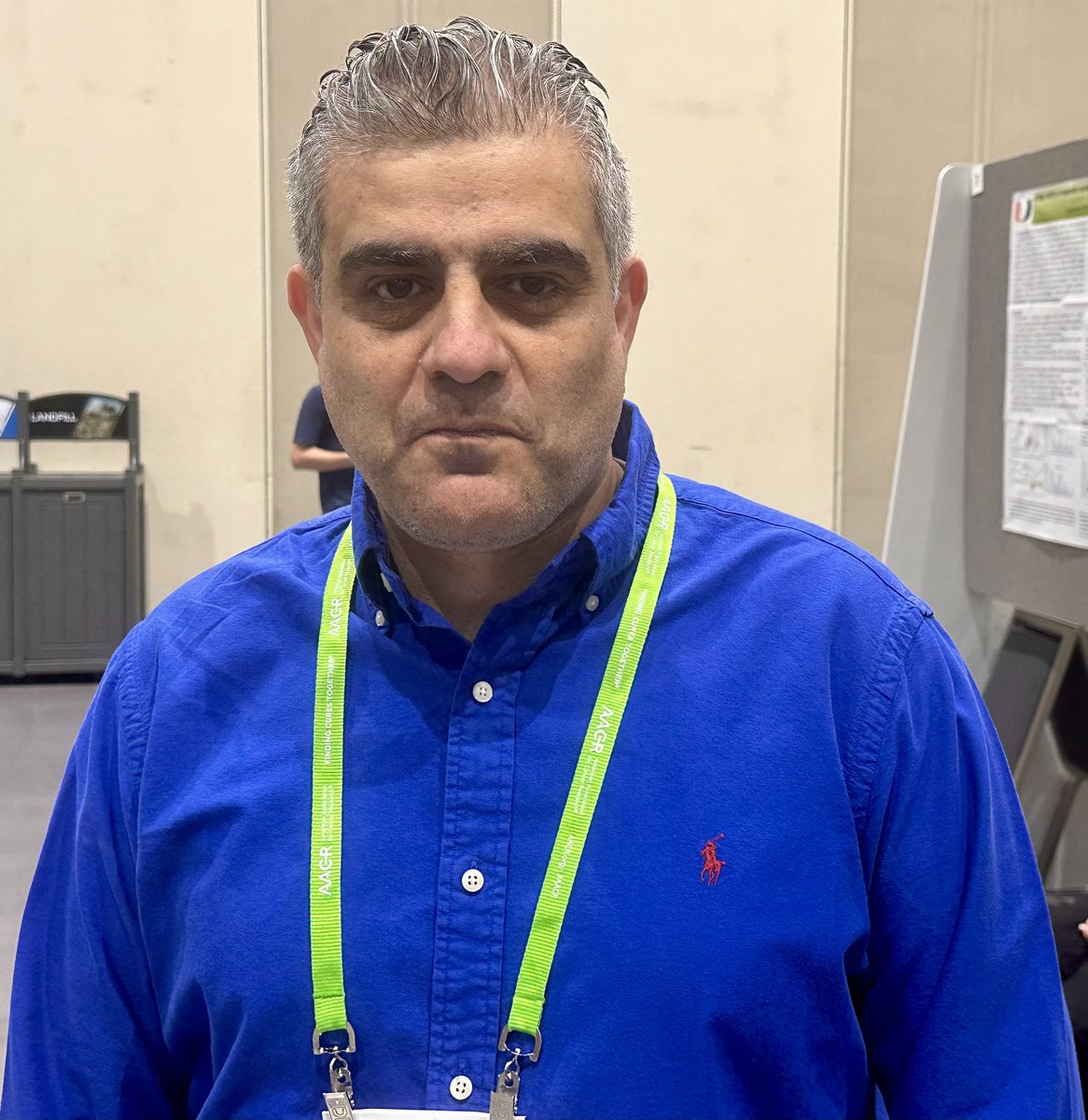 Konstantinos Floros, Ph.D., from the laboratory of @AnthonyFaber5, presents research at #AACR24: Pharmacological targeting of SUMOylation leads to cBAF complex stabilization and disruption of the synovial sarcoma signature.