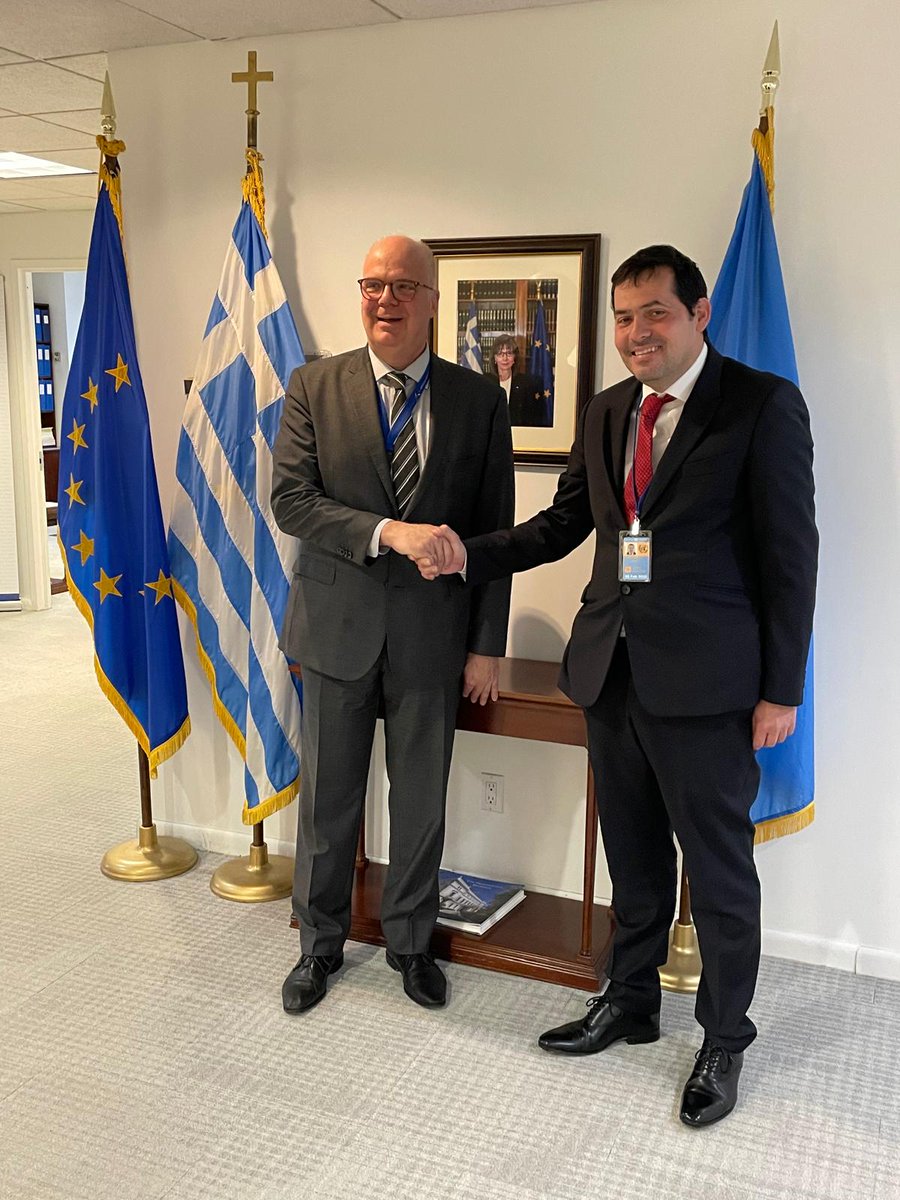 Ambassador Stevanović met with H.E. Mr. Evangelos Sekeris, PR of Greece to the UN. @GRUN_NY