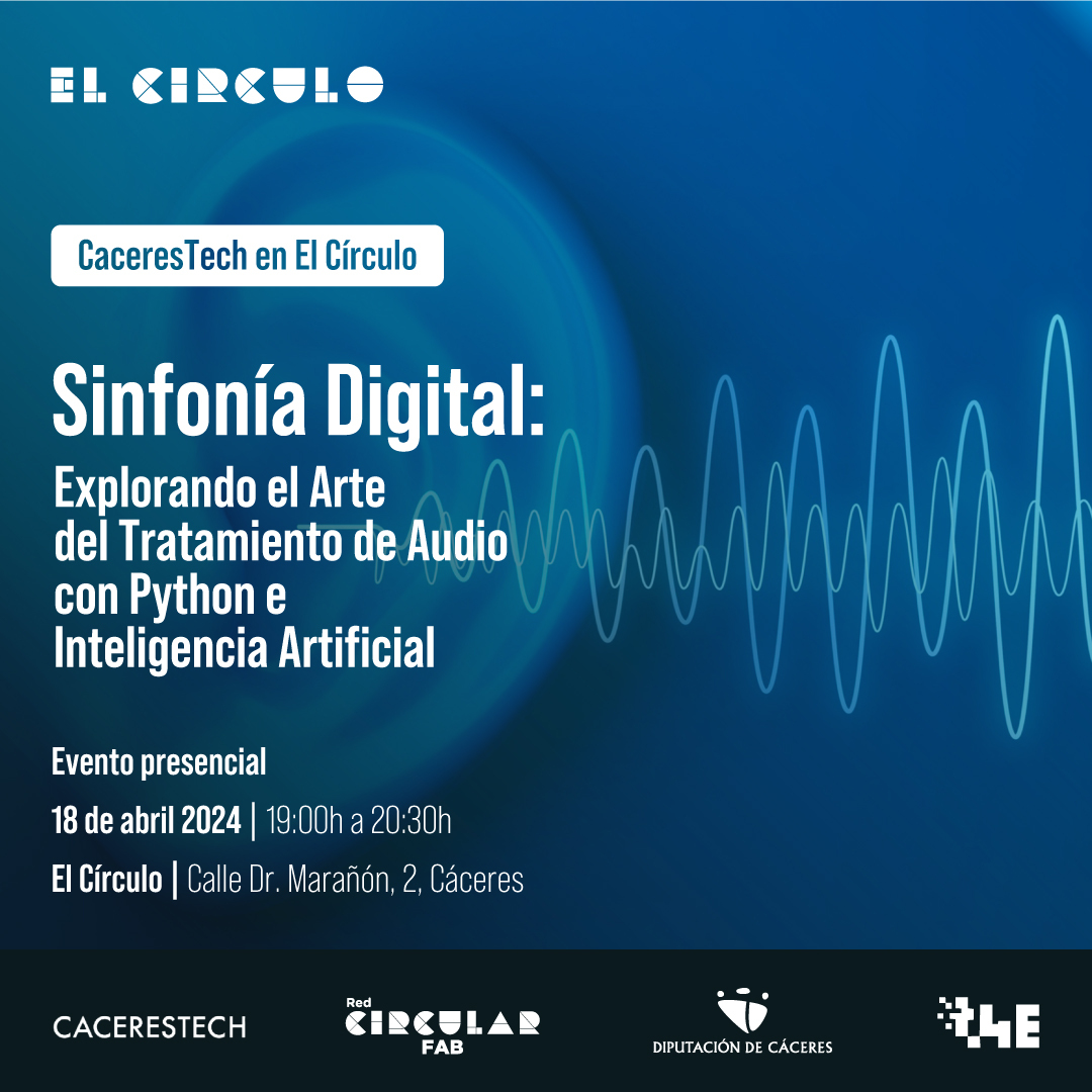 Nos vemos el 18 Abril en la charla de Explorando el Arte del Tratamiento de Audio con Python e Inteligencia Artificial.

#cacerestech, #caceres , #circularfab

meetup.com/es-ES/cacerest…