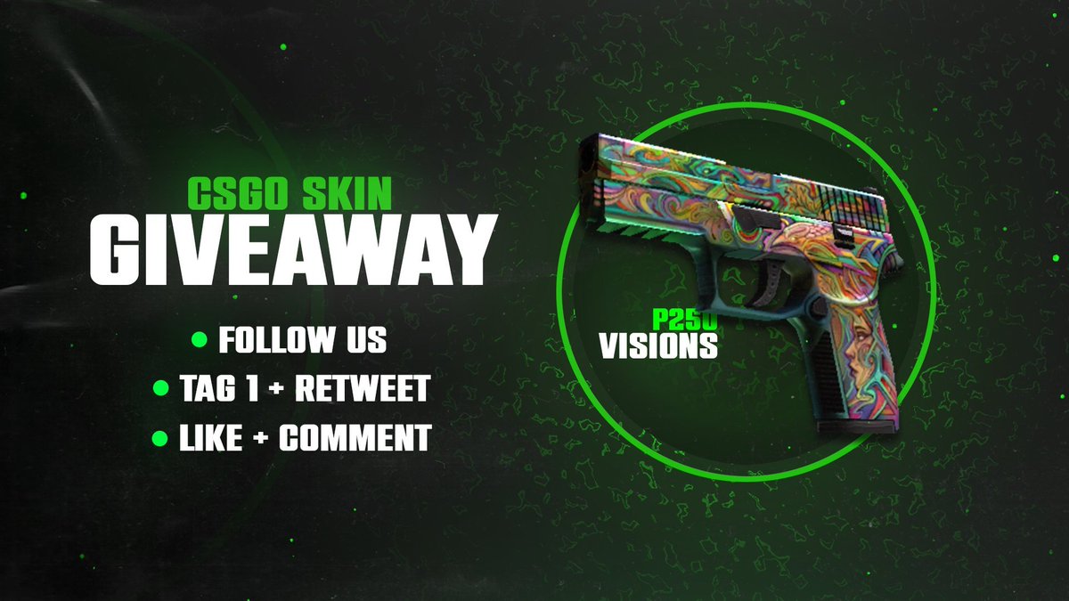 🌳CSGO GIVEAWAY ($13)🌳

🎁 P250 VISIONS 🎁

➡️All you have to do to win is:

🟢Retweet + Tag 1 friend
🟢Like and comment on the video (show proof)
youtu.be/KPerdTB9MxA

⏰Rolling next week
#CSGOGiveaway #Giveaway #csgoskinsgiveaway #CSGO #csgoskins