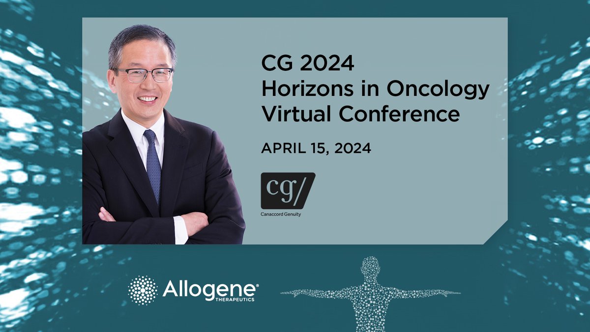 David Chang, MD, PhD, President, and CEO of Allogene will join a panel next Monday at the virtual Canaccord Horizons in Oncology Conference. Watch the webcast in the investors section of our website. #CART #celltherapy #immunotherapy
