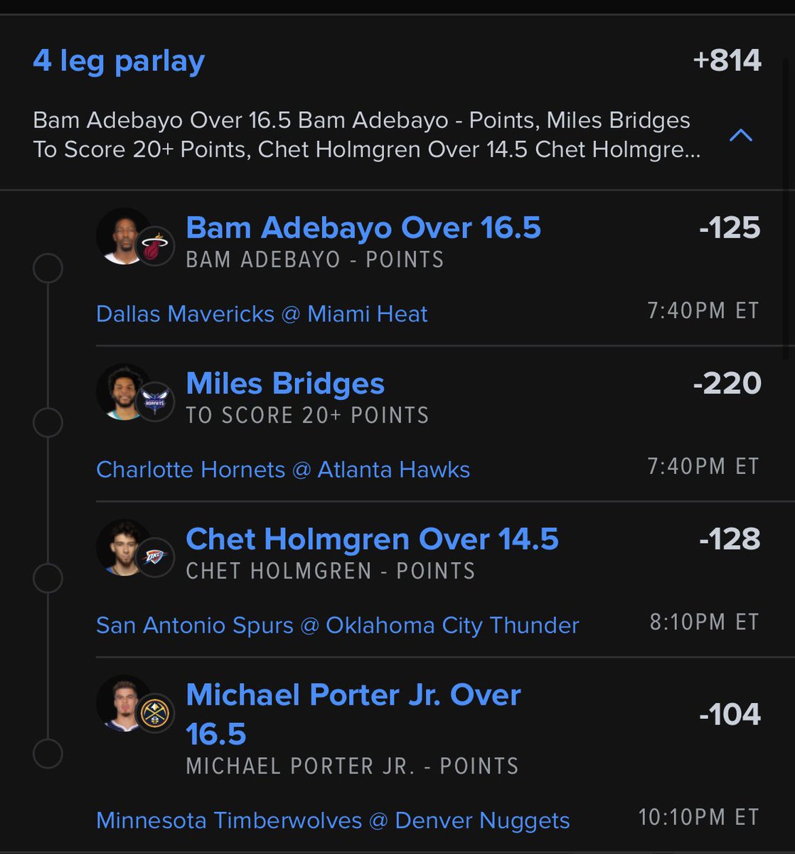 💰 +814 Odds Parlay Points parlay I’m liking for tonight! Let’s get it! 🫡 #gamblingx Full card posted here: whop.com/premierpicks/