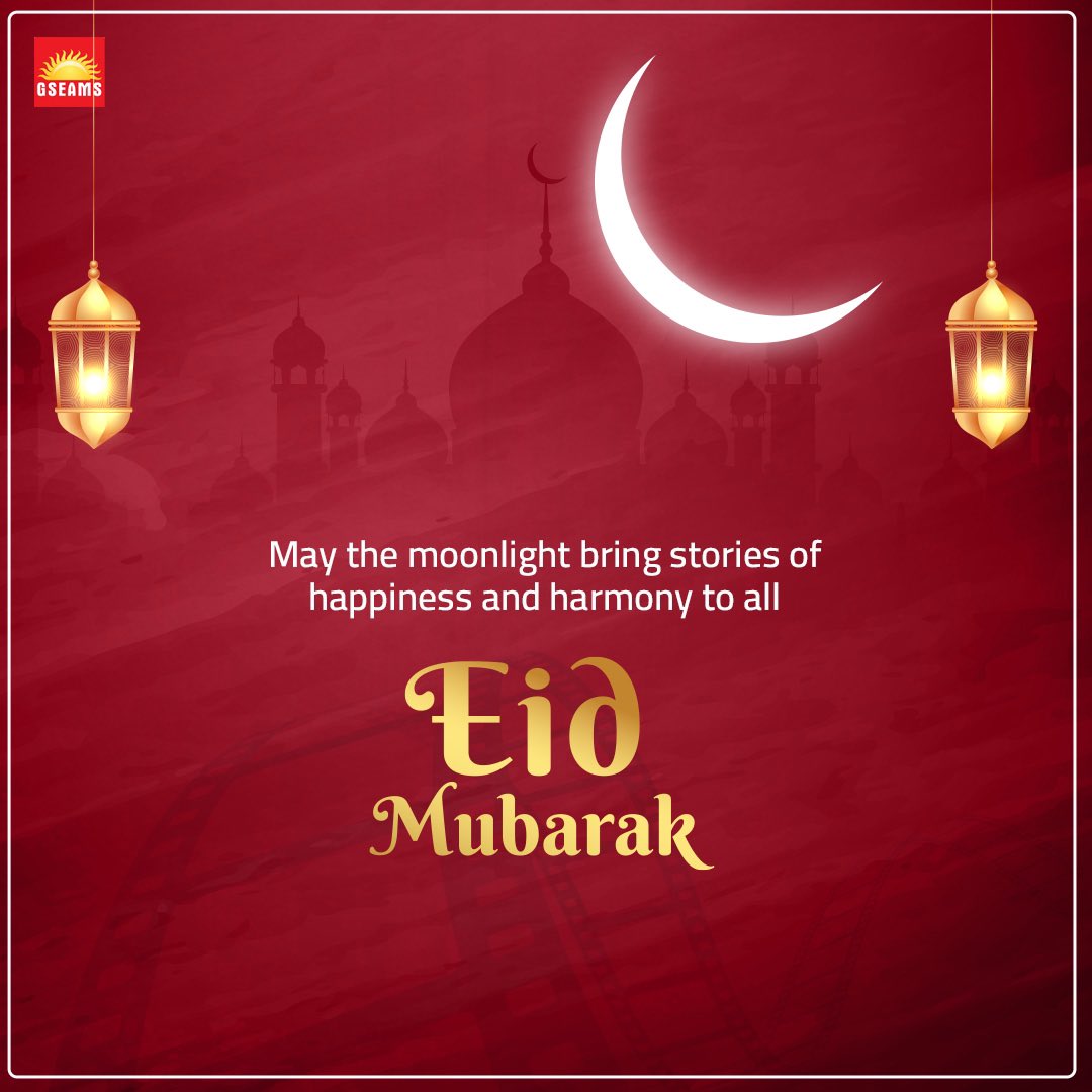 Wishing you an Eid filled with the beauty of new stories, the warmth of love, and the joy of togetherness, from all of us at GSEAMS. Eid Mubarak! 🌙🎬 #GSEAMS #ArjunSingghBaran #KartkDNishandar #EidMubarak #EidUlFitr #celebration #family #festive