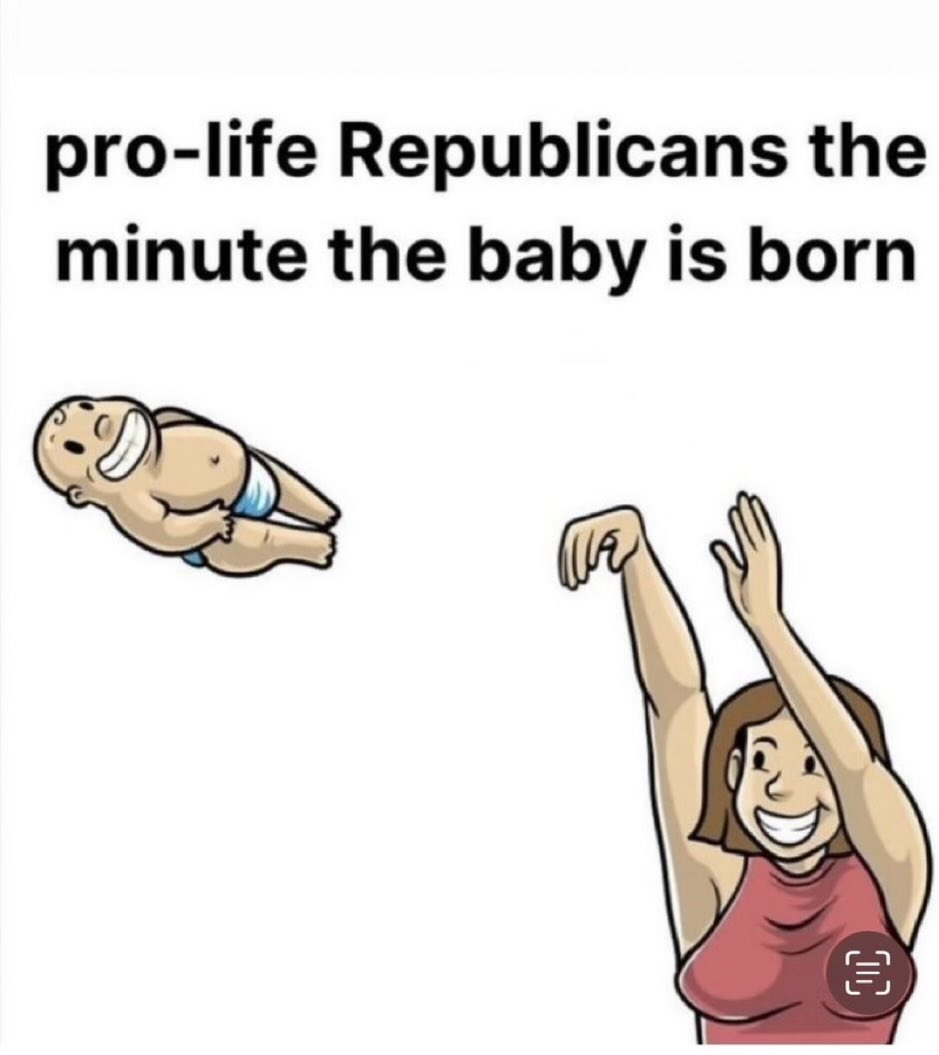 Republicans offer no food, no health care, no child care, no education, no protection from gun violence to children after they are born & they call themselves pro life-life?  #DemsUnited #ProudBlue #DemVoice1 #ResistanceUnited #WeAreBlue1