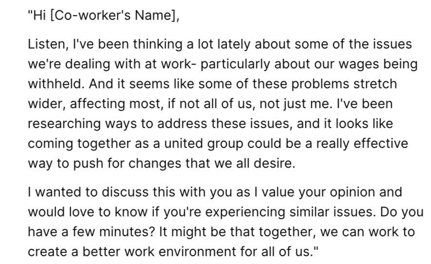 Sometimes just starting the conversation about a union can be the hardest part. If you need a quick organising script, our new chatbot has got you covered! Try it for yourself! 👇👇👇 organisenow.org.uk/organise-now-c…