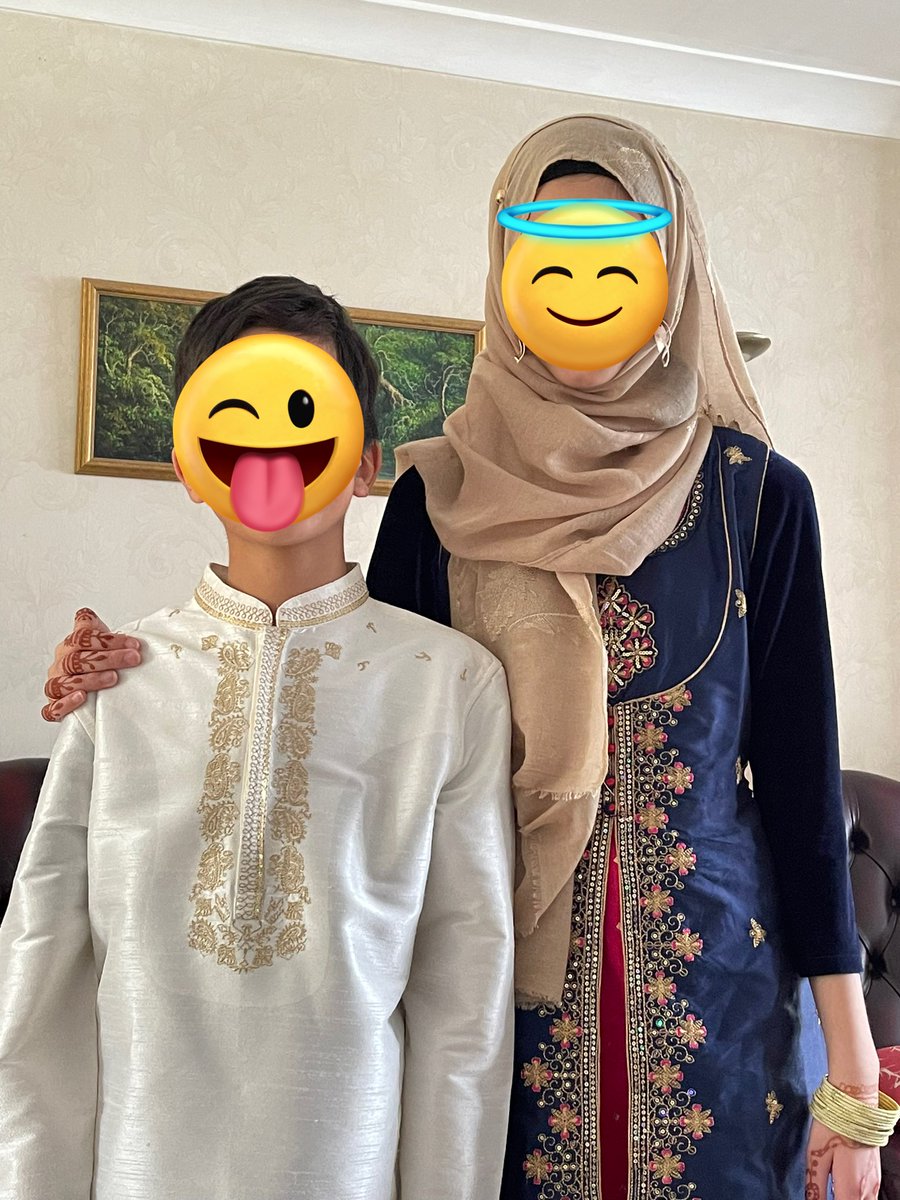 It’s amazing that since @dimplesticks left my kids have been as much of an inspiration & source of strength for me as I have been for them. Eid Mubarak everyone