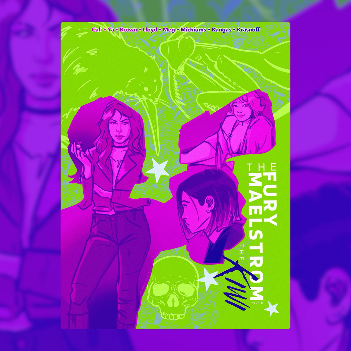 Excited to share the cover I created for MH Cali's project, 'The Fury, The Maelstrom, and The Kiwi' – a sapphic revenge love story blending Kill Bill with Atomic Blonde! ✨ Feat @e_charretier @alis_samp @michiums @SkyePatridge and more on @WeAreZoop! zoop.gg/c/thefurythema…