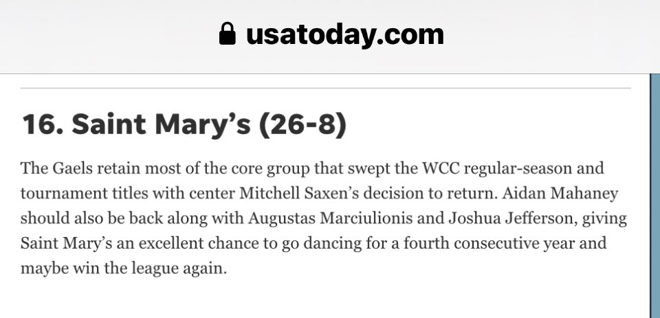 More national coverage that’s great for🏀@saintmaryshoops, but inaccurate. First @ESPN (Saxen), now @USATODAY (Jefferson). ATTN: Fact checking dept.!🙃@postsbyzack @seanmmullen @MJ_GoGaels @KristiesTeam @WCChoops @WCCsports 
DennyWrites.com 
1stClassWriting.com 📰✍🏼📝