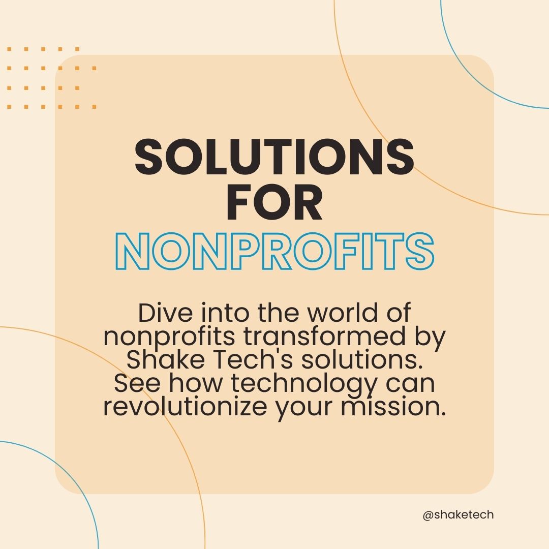 Empower your nonprofit to make a bigger impact with the help of cyber solutions 💻💪🌎 From securing donor information to streamlining operations, #cybersolutions can help your organization thrive in the digital age. #NonprofitSuccess #TechForGood 

Lea... shaketech.com