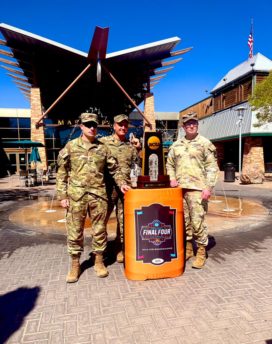 The 2025 #mfinalfour Fan Jam is on the road today! First stop @FortBlissTexas then we’re rolling on through to @UTEP from 11 a.m.-1 p.m.! Come see the trophy and say hi to our teammates Manny & Ben!