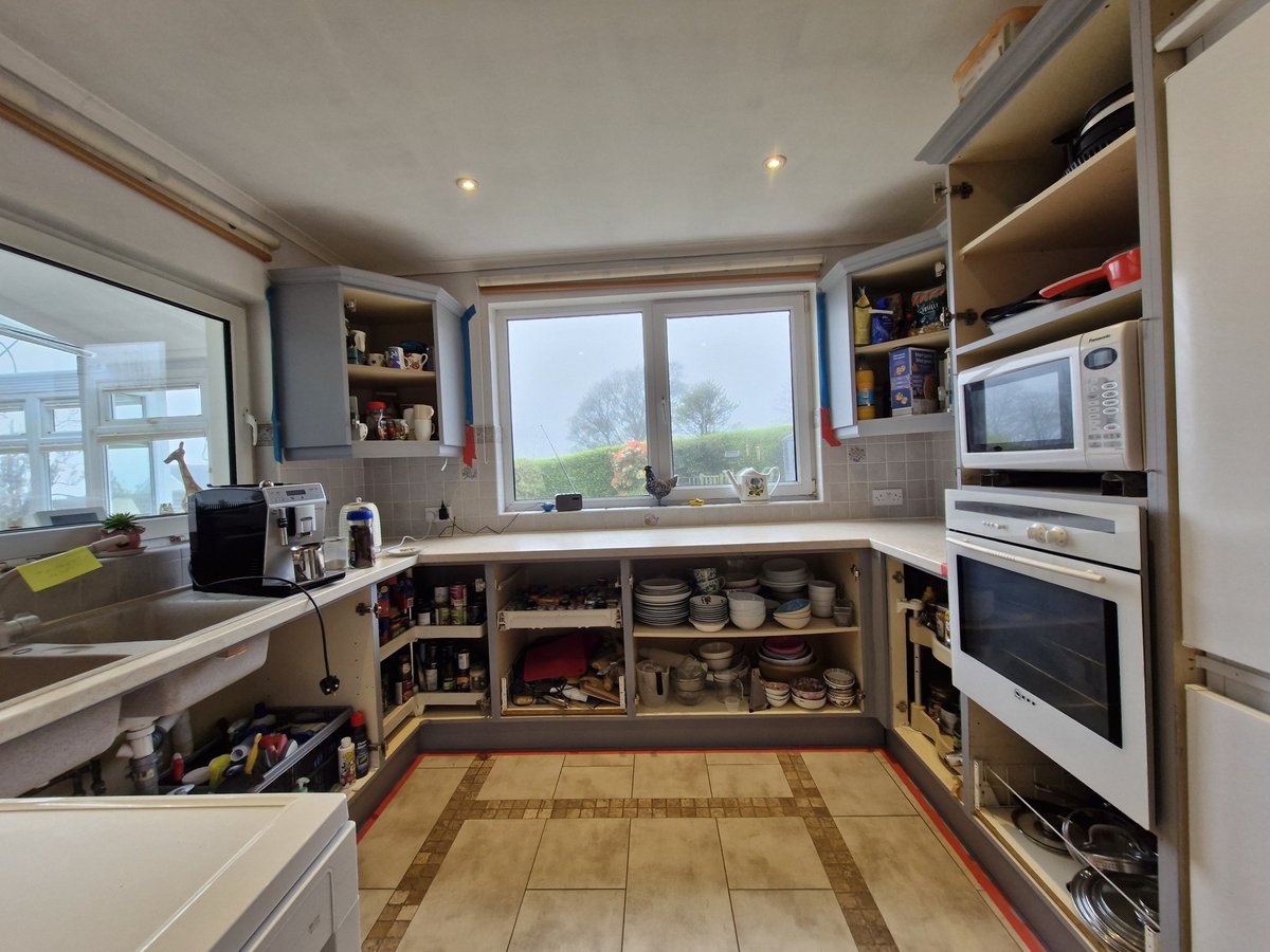 Large kitchen and utility carcasses all prepped and primed with <a href="/ZinsserUK/">Zinsser UK</a> 123 plus. Topcoats tomorrow then 50 odd door's to refit friday