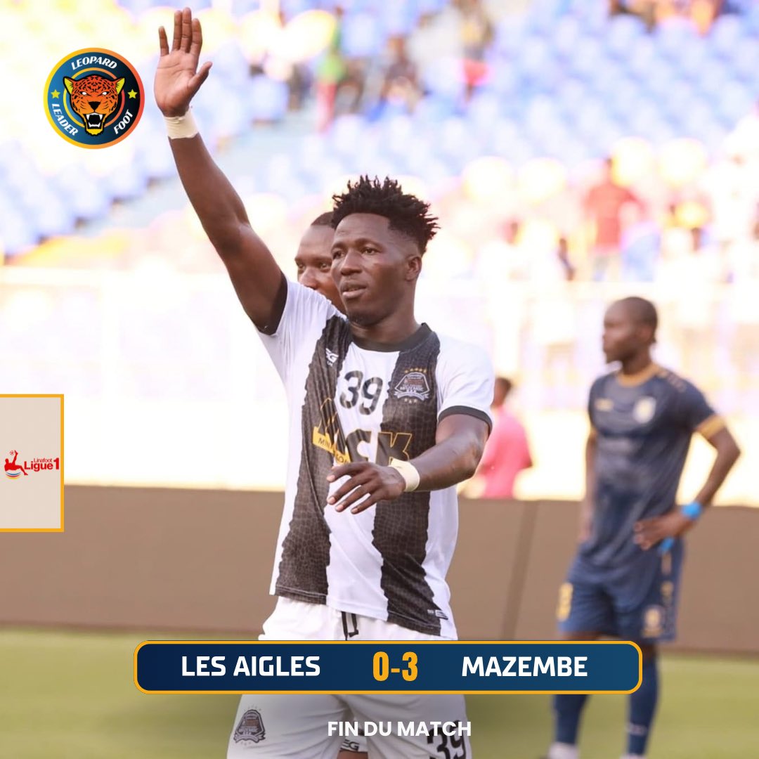 🇨🇩 [𝑳𝒊𝒏𝒂𝒇𝒐𝒐𝒕 𝑳𝒊𝒈𝒖𝒆 1] Playoffs : Les Corbeaux volent plus haut que les Aigles ! Victoire sans appel (0️⃣-3️⃣) du TP Mazembe face au FC Les Aigles du Congo, ce mercredi au Stade des Martyrs. Likonza (7’), Traoré (70’) et Mwamba (88’) ont marqué. Le TP Mazembe…