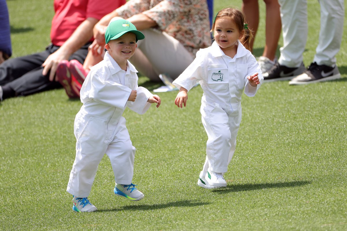 GolfonCBS's tweet photo. Sammy Spieth and Maya Fowler 💛😊 #themasters https://t.co/4VAr9UaB1H