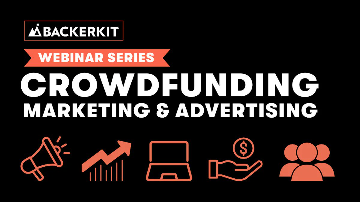 Boost your crowdfunding project with expert insights! Join @BackerKit's weekly course on crowdfunding marketing & advertising, starting today! Learn about myths, lead gen ads, live campaign ads, and creative best practices. Don't miss out! 🔗 crowdcast.io/c/crowdfunding…