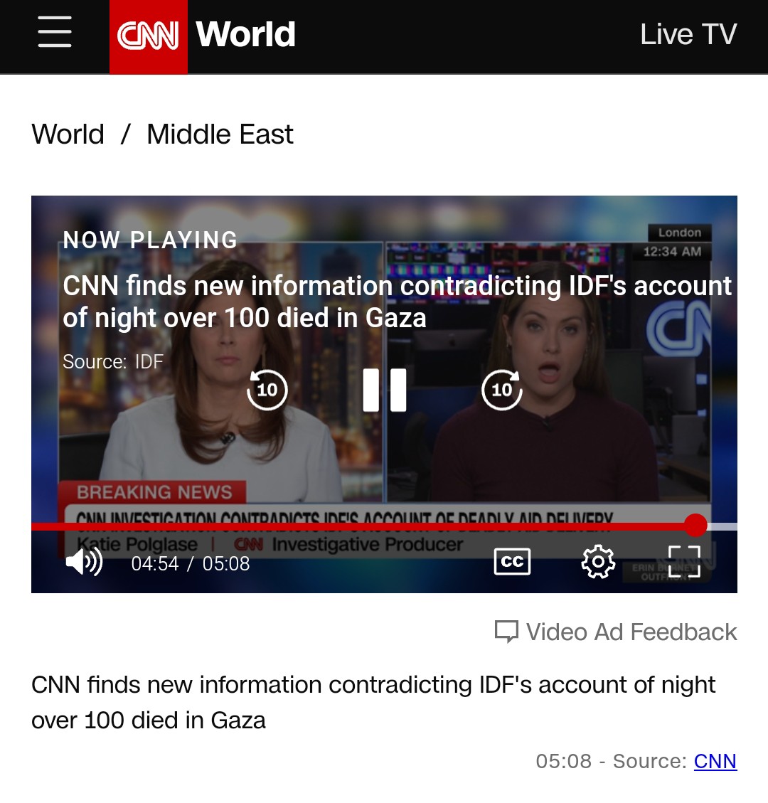 Dying for a bag of flour: Videos and eyewitness accounts cast doubt on #Israel's timeline of deadly #Gaza aid delivery - @CNN Chances FraudCaster @rte will show this? WHY is @DanaErlich STILL in #Dublin, @MichealMartinTD? PM @SimonHarrisTD? #GazaFamine edition.cnn.com/2024/04/09/mid…