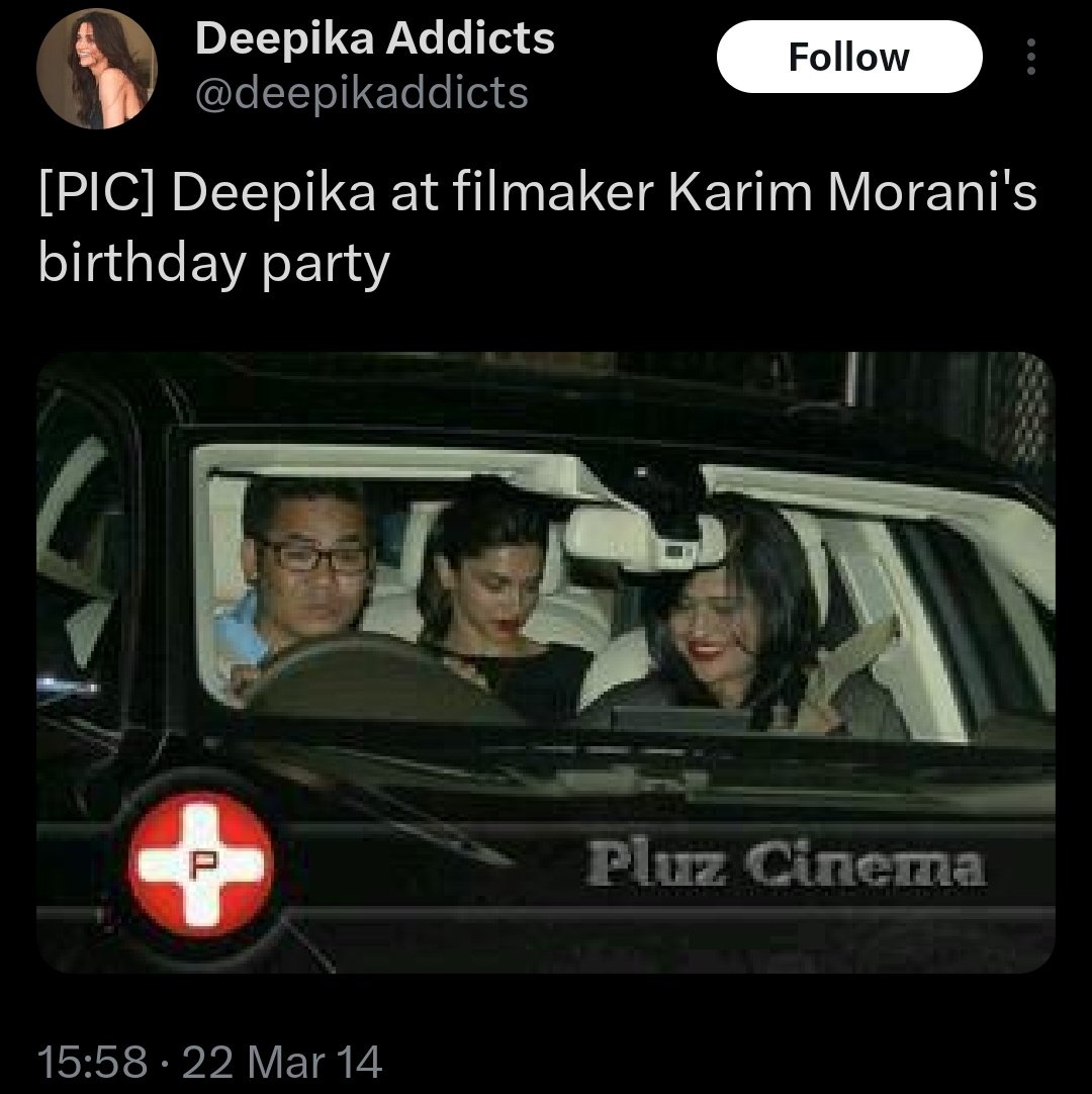 Deepika Padukone kissing  Rape accused Karim Morani at a private party a few years ago in Dubai .
Karim was accused by a 25 years
 old woman for drugging her and rap#ing her several times over a period of 1.5 years .
He was also involved in 2G  spectrum scam .