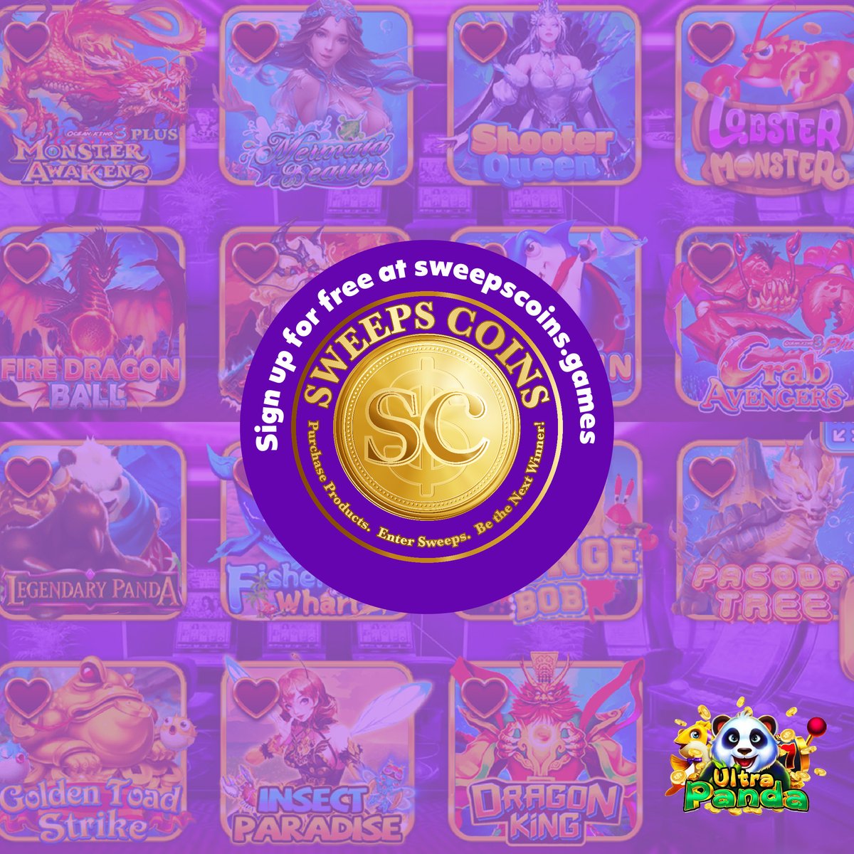 UltraPanda 🤝 Sweeps Coins
#SweepsCoins #OnlineGaming #iGaming