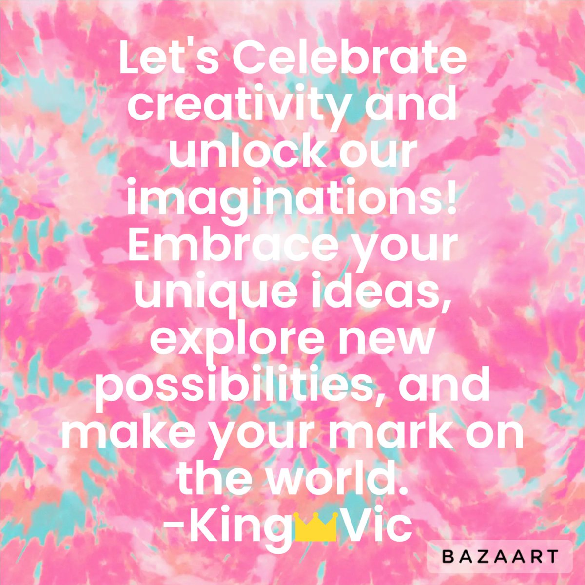 #KingVicQuotes #CreativityUnleashed #inspireinnovation #ArtisticExpression #ThinkOutsideTheBox #CreativeCommunity #EmbraceImagination #UnlockPotential #MakeItYourOwn #CreativeJourney #RepostWednesday