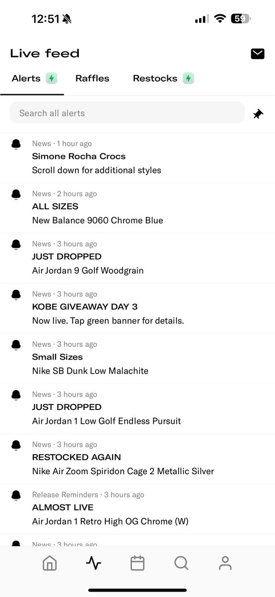 Favorite feature of the app has to be the real time alerts! Love this and thank you <a href="/SoleRetriever/">Sole Retriever</a> #SoleRetriever