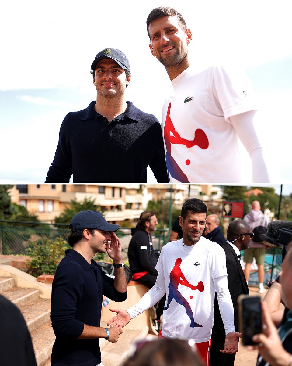 cyclingontnt's tweet image. Carlos Sainz 🤝 Novak Djokovic

Formula One stars keep coming to the Rolex Monte-Carlo Masters 😎 

@DjokerNole | #RolexMCMasters