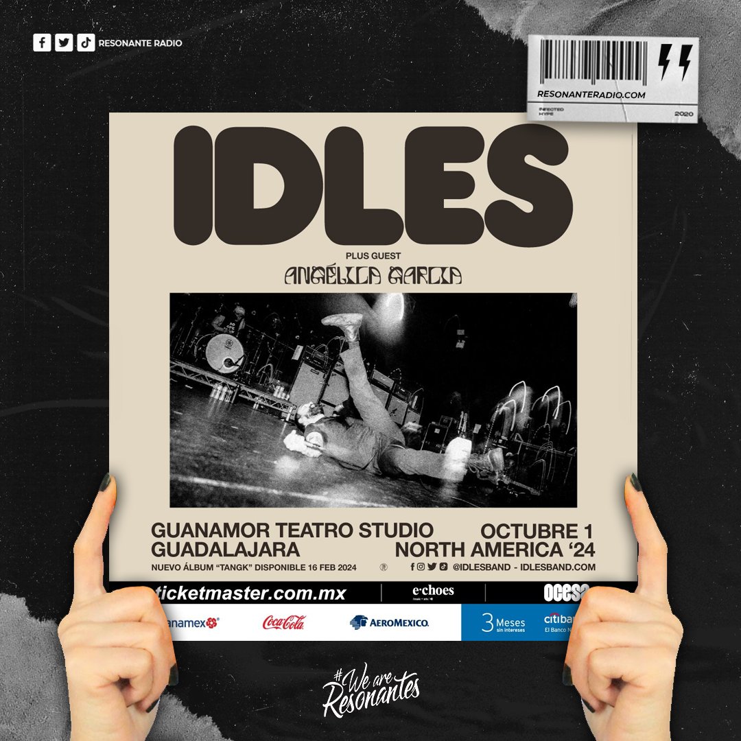 La cantautora @AngelicaGarcia abrirá los shows de @idlesband en México 🔥 01 de octubre / @GuanamorTeatroS 04 de octubre/ Pepsi Center Boletos: @Ticketmaster_Me Presentado por @echoesmx y @ocesa_rock