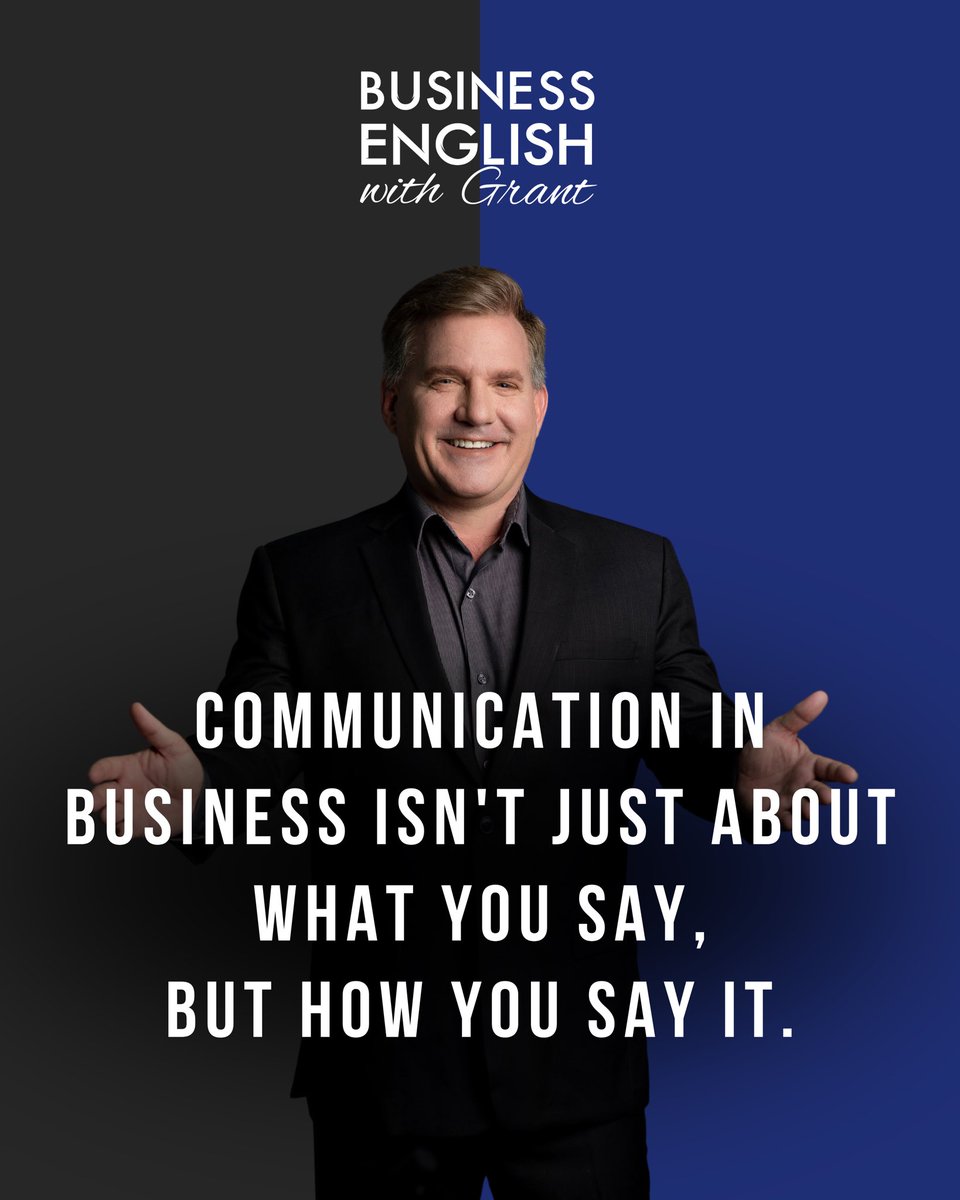 Communication in business isn't just about what you say, but how you say it. 

Join me in building a community of confident communicators.

#EffectiveSpeaking #ProfessionalDevelopment #GrantBusinessEnglish #BusinessEnglishWithGrant
