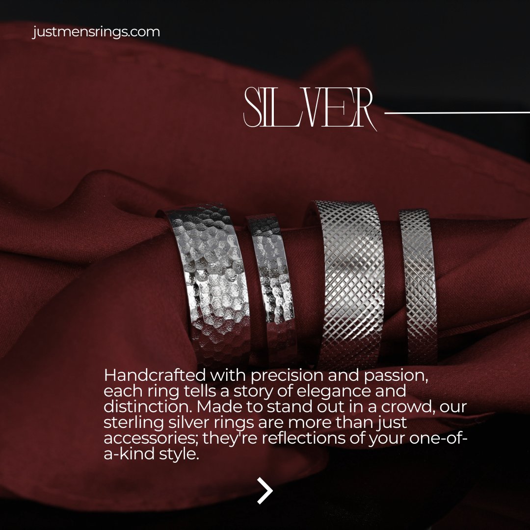 JustMensRings's tweet image. ✨ Unveil the allure of individuality with our collection of unique sterling silver rings! 💍✨ Handcrafted with precision and passion, each ring tells a story of elegance and distinction.  
#SterlingSilver #UniqueStyle  #DistinctiveDesigns #MakeAStatement #TimelessElegance