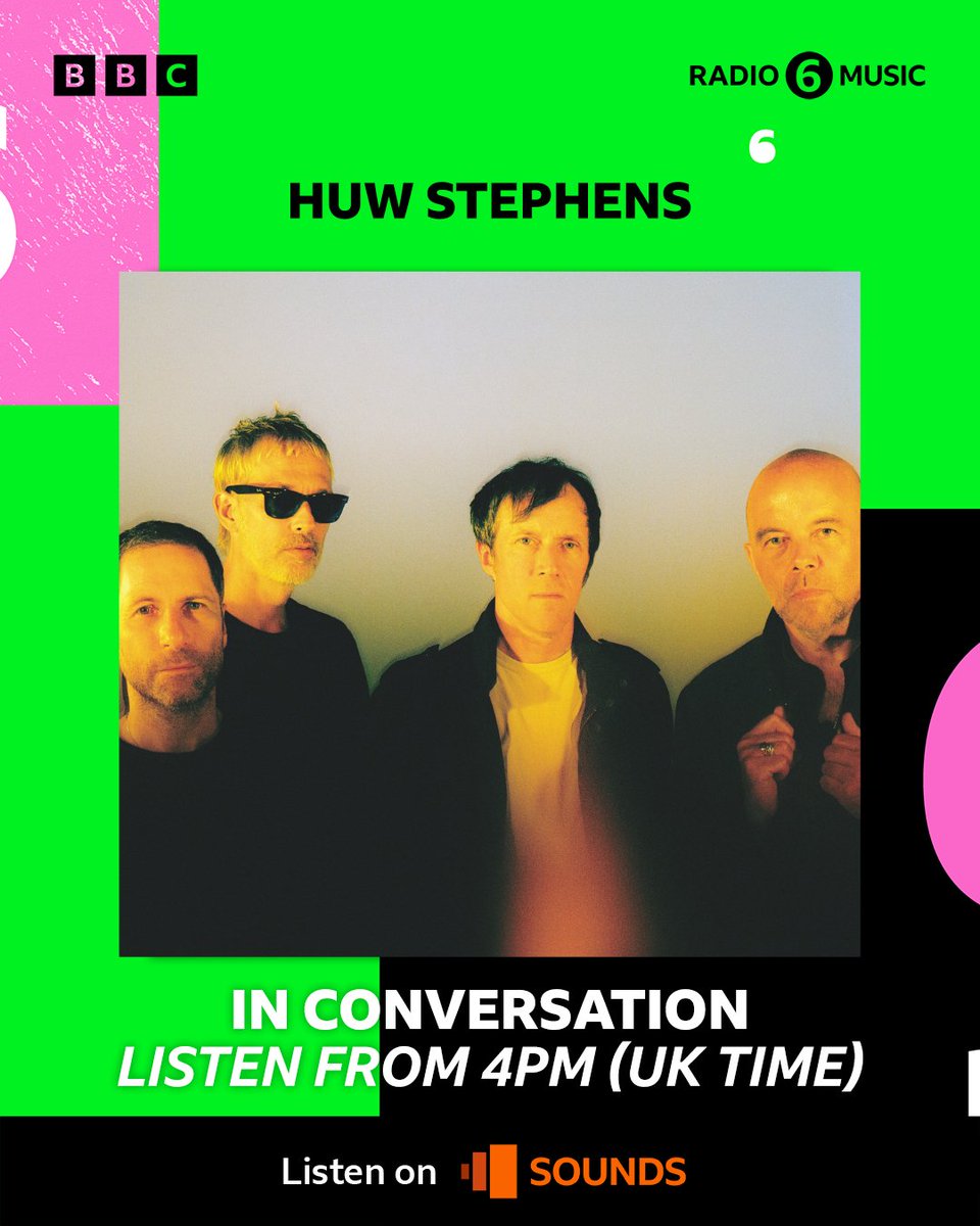 Tune into @BBC6Music now to hear Andy & Steve in conversation with @huwstephens (interview just after 6PM BST). Listen live ⤵️ bbc.co.uk/sounds/play/li…