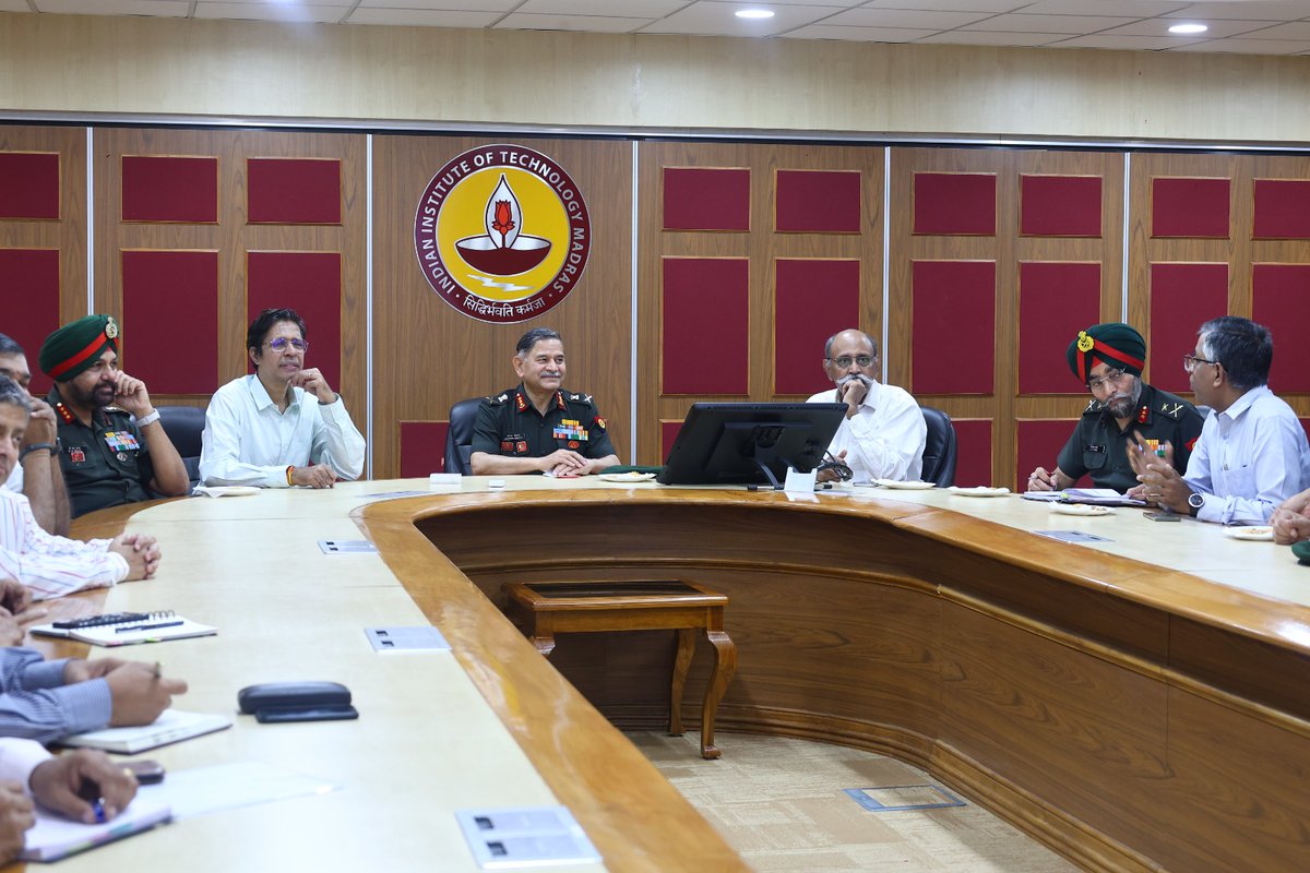 IIT Madras (@iitmadras) on Twitter photo Lieutenant General Upendra Dwivedi, Vice Chief of Army Staff, #IndianArmy, visited <a href="/iitmadras/">IIT Madras</a> today and met Prof. V. Kamakoti, Director, #IITM. He was briefed about the #research and #technology development initiatives undertaken in the #Defence areas by the Institute.
<a href="/adgpi/">ADG PI - INDIAN ARMY</a> Lieutenant General Upendra Dwivedi, Vice Chief of Army Staff, #IndianArmy, visited <a href="/iitmadras/">IIT Madras</a> today and met Prof. V. Kamakoti, Director, #IITM. He was briefed about the #research and #technology development initiatives undertaken in the #Defence areas by the Institute.
<a href="/adgpi/">ADG PI - INDIAN ARMY</a>