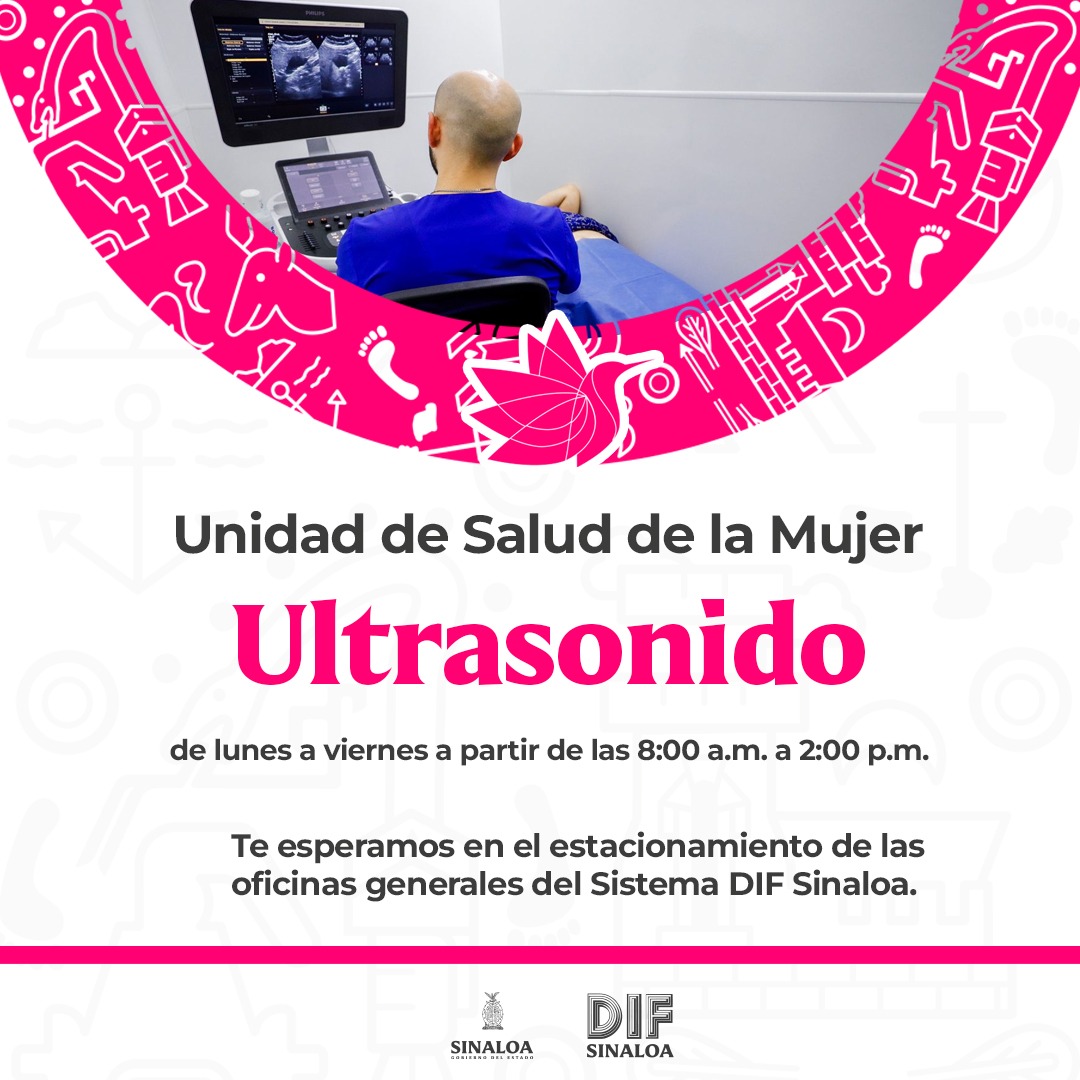 La Unidad de Salud para la Mujer te atiende de lunes a viernes en horario de 08:00 a 14:00 horas en el estacionamiento de las oficinas del Sistema DIF Sinaloa, recuerda que un diagnóstico a tiempo puede salvar tu vida.