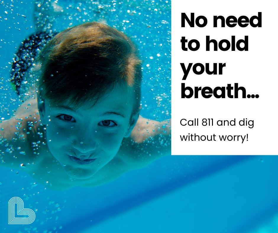 Installing a pool this spring? Potentially dangerous utility lines could be underfoot. 

Dive in with confidence and call 811 before you dig! 

Learn more about safe digging:  libertyutilities.com/dig-safe-to-be… 

# DigSafe #LibertyLovesSafety