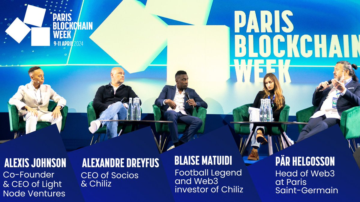 Our panel at #ParisBlockchainWeek, 'Beyond Fan Engagement: Building the Next Frontier for Blockchain & Sports,' offered insights on the convergence of blockchain with sports, bringing a new era for fan engagement ⚽ 🎙️ Alexandre Dreyfus, CEO, @socios & @Chiliz 🎙️ Pär Helgosson,…