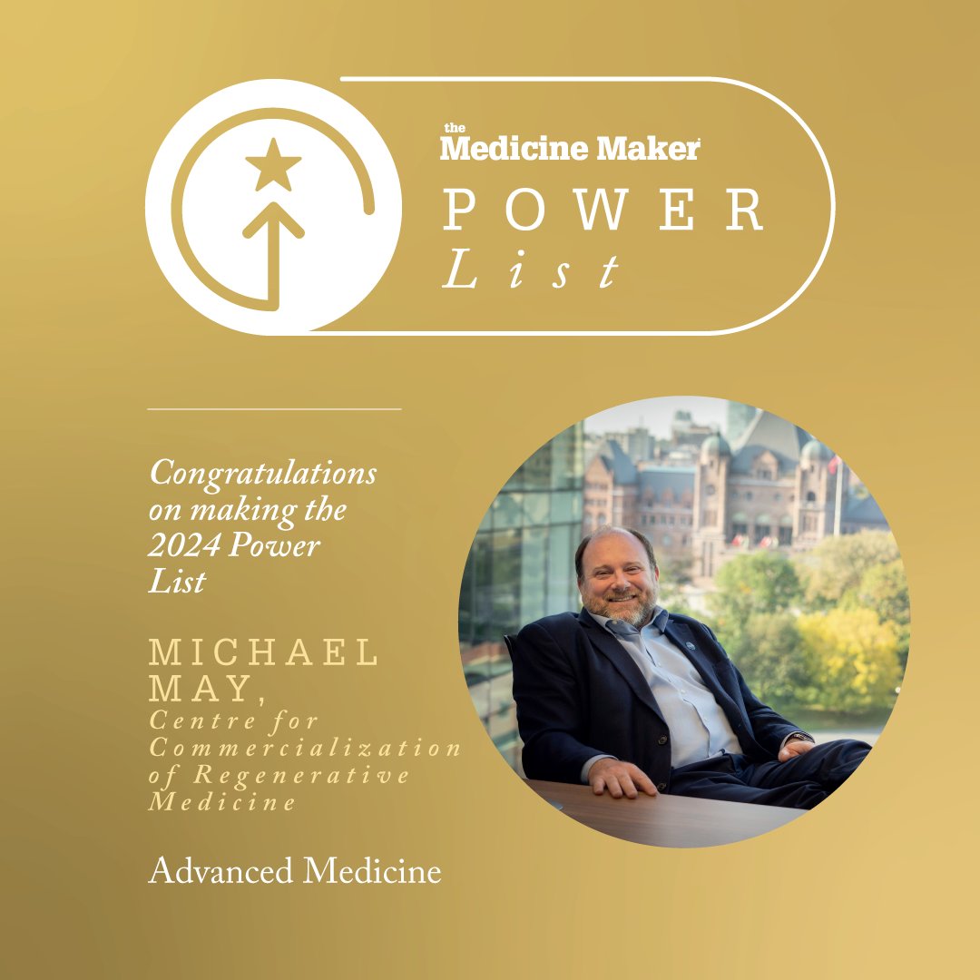 Join us in congratulating Michael May (@MichaelMay5), CEO and President of Centre for Commercialization of Regenerative Medicine, for making the 2024 Power List 🏆

Read it here: bit.ly/4ap2m3j
#PowerList #drugdiscovery #pharma #pharmaindustry #drugdevelopment