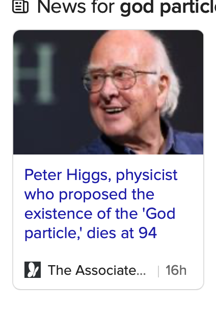 histofarch's tweet image. No longer will people stand with signs that say 
"Free Higgs" until he boson television, because 
the mass granted is a Requiem. 

The man who postulated what others call the "God Particle" - did he expect to meet the real thing? 

#TwitterVerse - meh- but, I'll allow it -