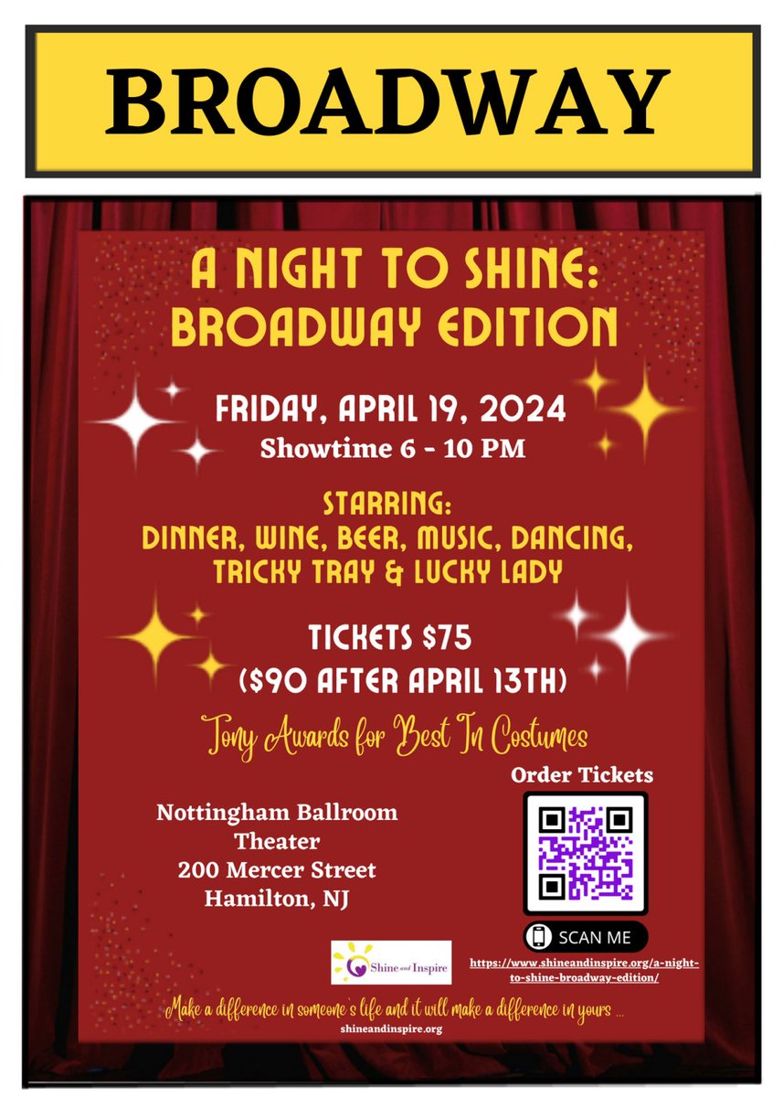 Make #memories at this #costume #party! April 19 @6 Remember the fun of dressing up? Come as a #broadway #movie #book #character #Dance, watch, dine and enjoy the music! #raffles! #prizes! Proceeds serve #mercer #county #nj #princetonnj #comeback #dancelife #shineandinspire