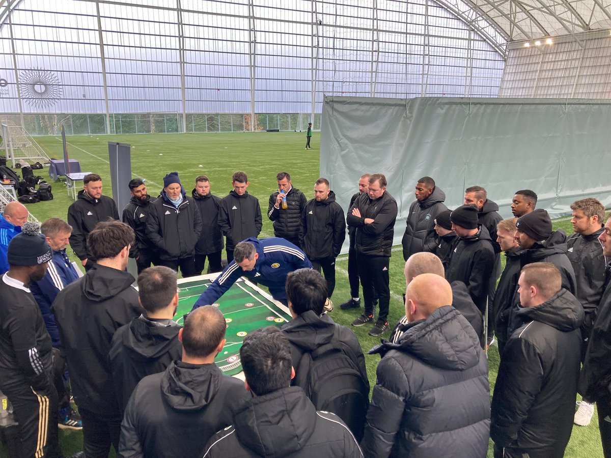 Enjoyable and challenging 6 days up at Oriam for the first coaching practice phase of the UEFA A Licence with @ScottishFA Tired legs and tired minds but looking forward to meeting back up again in May! #ScottishFACoachEd